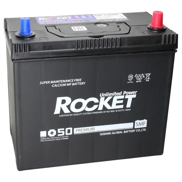 Аккумулятор ROCKET 55 Ач 520 А (EN), обратная полярность, B24
