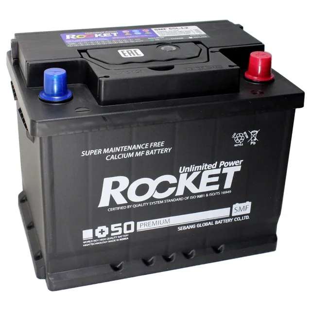 Аккумулятор ROCKET SMF 65L-L2 65 Ач 680 А (SAE), обратная полярность, LN2