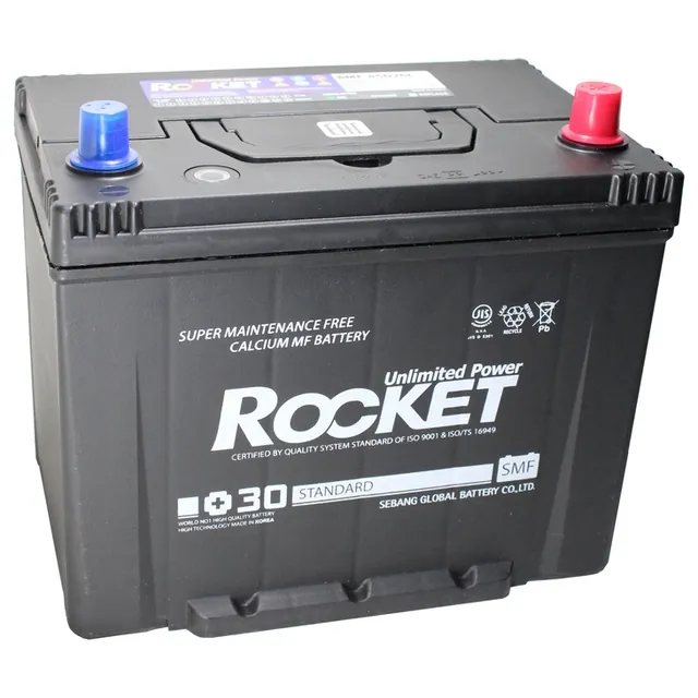 Аккумулятор ROCKET 80 Ач 670 А (JIS), обратная полярность, D26