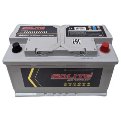 Аккумулятор SOLITE 80 Ач 800 А (EN), обратная полярность, LN4