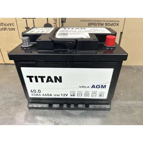 Аккумулятор TITAN AGM 60 Ач 660 А (EN), обратная полярность, LN2
