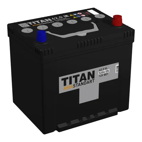 Аккумулятор TITAN 62 Ач 520 А (EN), обратная полярность, D23