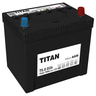 Аккумулятор TITAN 75 Ач 700 А (EN), обратная полярность, D26