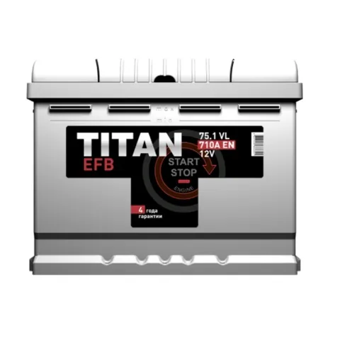Аккумулятор TITAN 75 Ач 710 А (EN), прямая полярность, LN3
