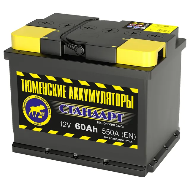 Аккумулятор ТЮМЕНСКИЕ АККУМУЛЯТОРЫ Standard 60 Ач 550 А (EN), обратная полярность, LN2