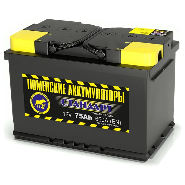 Аккумулятор ТЮМЕНСКИЕ АККУМУЛЯТОРЫ Standard 75 Ач 660 А (EN), обратная полярность, LN3
