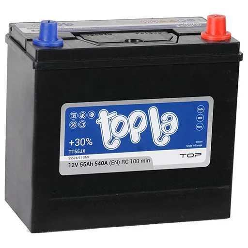 Аккумулятор TOPLA 55 Ач 490 А (EN), обратная полярность, B24