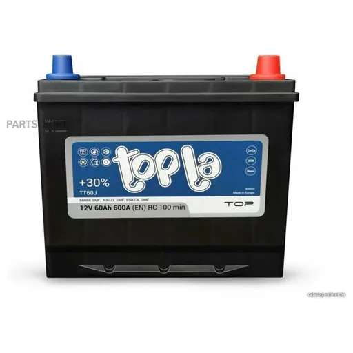 Аккумулятор TOPLA Top 60 Ач 600 А (EN), обратная полярность, D23