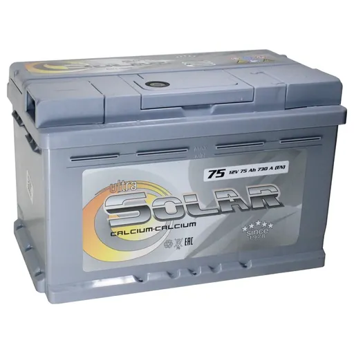 Аккумулятор ULTRA SOLAR BLACK 75 Ач 730 А (EN), обратная полярность, LBN3
