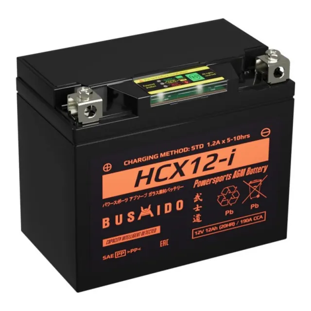 Аккумулятор BUSHIDO YTX12-BS 13.5 Ач 190 А, прямая полярность