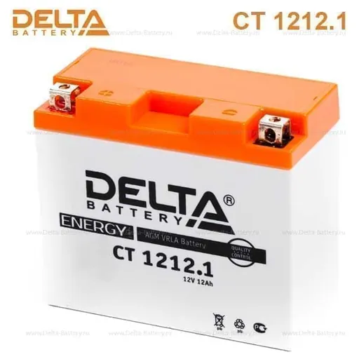 Аккумулятор DELTA YT12B-BS 12 Ач 155 А (EN), прямая полярность, YT12A