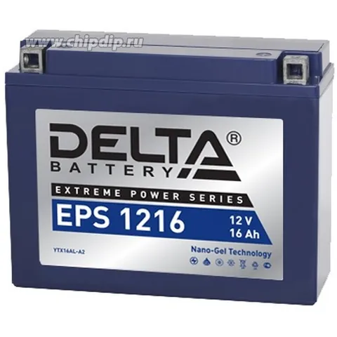 Аккумулятор DELTA EPS 16 Ач 215 А (EN), обратная полярность, YB16AL-A2