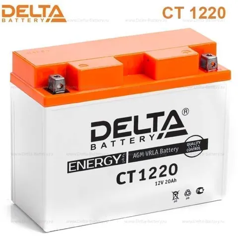 Аккумулятор DELTA Y50-N18L-A 20 Ач 250 А (EN), обратная полярность, YTX24HL