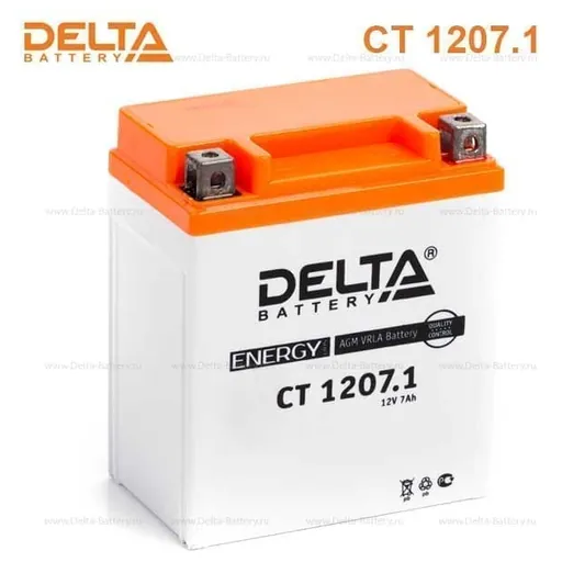Аккумулятор DELTA 7 Ач 100 А (EN), обратная полярность, YTX7L