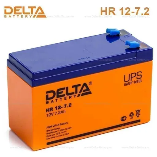 Аккумулятор DELTA HR 7.2 Ач, обратная полярность, 151x65x94