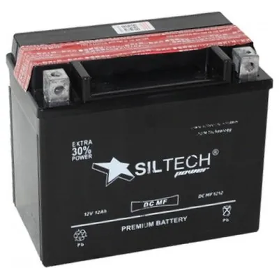 Аккумулятор SILTECH 12 Ач 200 А, прямая полярность, YTX12
